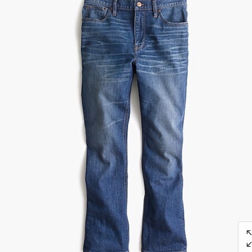 𝅺J.crew Billie demi-boot crop jean denim size  30